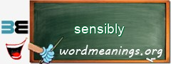 WordMeaning blackboard for sensibly